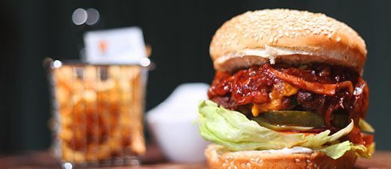 Red Angus menu: Smokey BBQ Bacon Burger