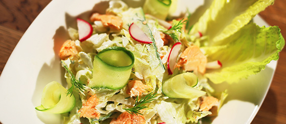 Red Angus menu: Salmon Salad Red Angus menu: COBB Salad - EAT C.O.B.B.